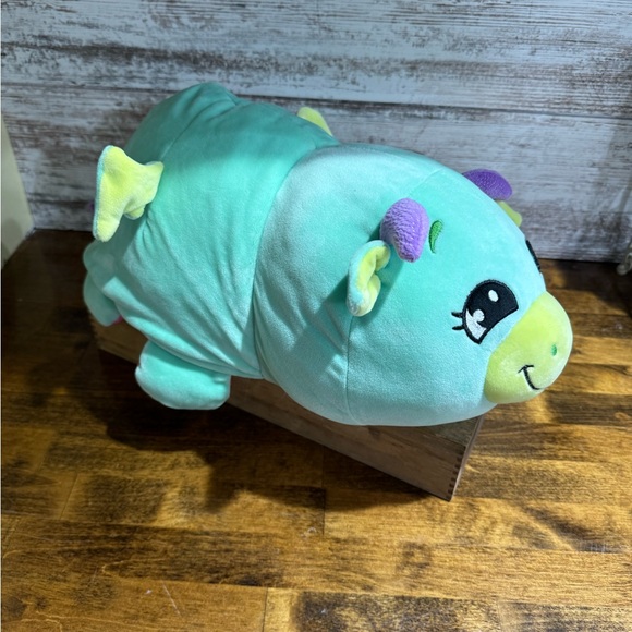 17 INCH Flip a Zoo Mushmillows  Plush Stuffed Animal Green Dragon Pink Unicorn - Picture 7 of 9